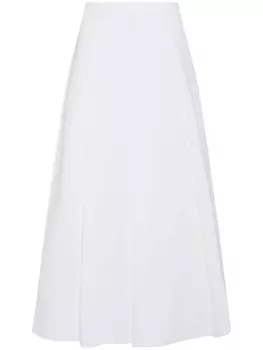 Rosetta Getty юбка макси с завышенной талией и складками, белый