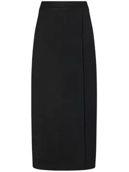 Rosetta Getty юбка миди с запахом, черный