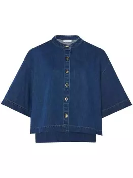 Rosetta Getty укороченная джинсовая рубашка, синий