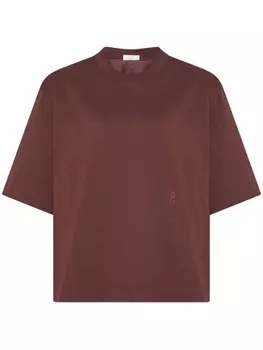 Rosetta Getty укороченная футболка из коллаборации с Violet Getty, коричневый