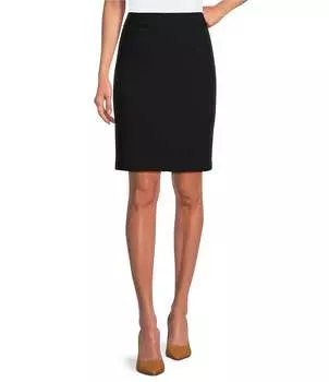 Роскошная эластичная юбка-карандаш Calvin Klein Petite Size с высокой посадкой, синий