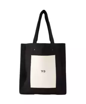 Роскошная большая сумка хлопок Y-3, черный