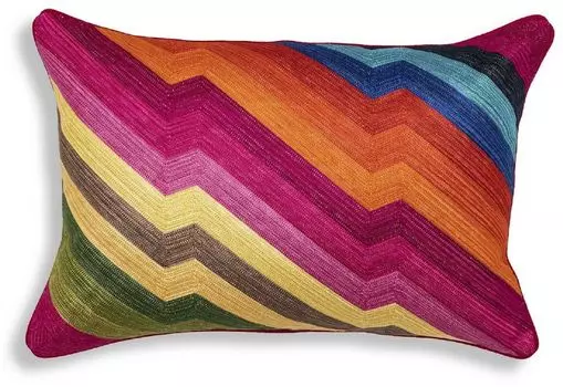 Роскошная декоративная подушка Casa Padrino разноцветная 60 х 40 см - прямоугольная декоративная подушка с элегантным узором - качество класса люкс - декоративные аксессуары для гостиной