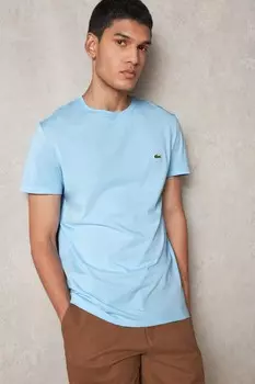 Роскошная футболка из хлопка пима Lacoste, синий