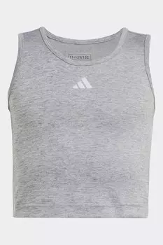 Роскошная короткая детская блузка Adidas, серый