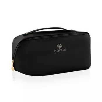 Роскошная косметичка Betlewski из эко-кожи черного цвета