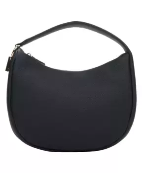 Роскошная кожаная сумка в форме полумесяца Estro, черный