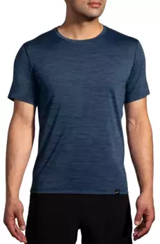 Роскошная мужская рубашка с коротким рукавом Brooks, цвет Blue Slate