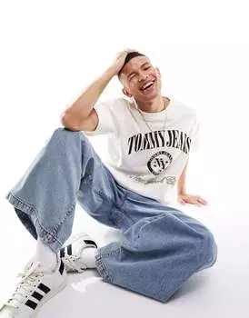 Роскошная непринужденная футболка с логотипом университета Tommy Jeans