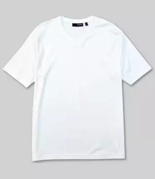 Роскошная однотонная футболка Murano Liquid с v-образным вырезом и короткими рукавами, белый