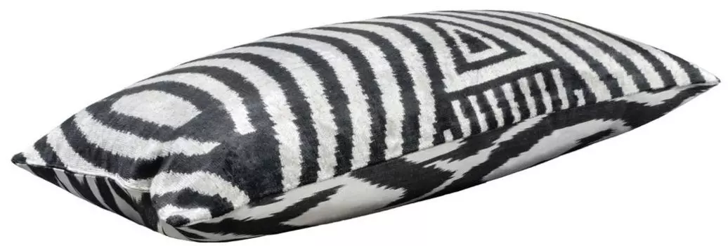 Роскошная подушка Casa Padrino Mod2 черный/белый 60 x 40 см - аксессуары для украшения гостиной