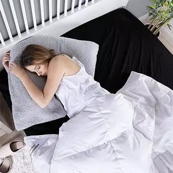 Роскошная подушка для шеи Teddy V-образной формы с мягкой плюшевой наволочкой, 73см x 34см - Сделано в Германии - Кремовый Luxus Wohnkultur