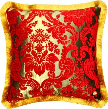 Роскошная подушка Pomps от Casa Padrino от Harald Glckler Elegance Collection Baroque узор красный/золотой 50 x 50 см - роскошная подушка