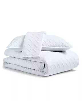 Роскошная смесь бамбукового волокна — комплект одеял из 3 предметов — ультрамягкое стеганое покрывало Cosy House Collection, белый