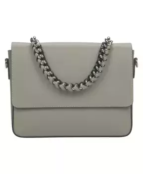 Роскошная сумка на плечо из кожи с цепочкой Estro, серый