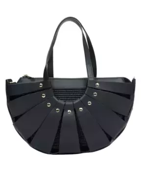 Роскошная сумка с электронной корзиной из итальянской кожи Estro, черный