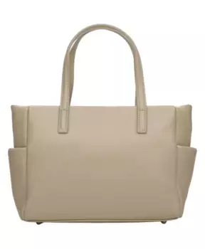 Роскошная сумка шоппер из натуральной кожи Estro, бежевый
