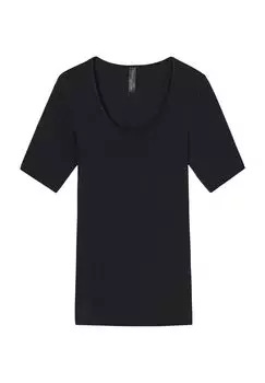 Роскошная женская майка с овальным вырезом SCHIESSER, черный