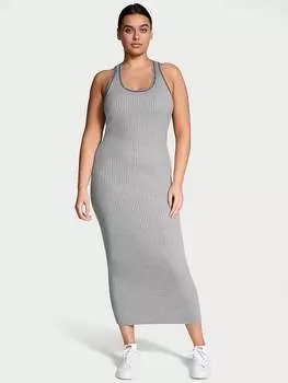 Роскошное длинное платье-комбинация из трикотажных кос Victoria'S Secret, серый