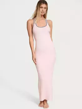 Роскошное длинное платье-комбинация косой вязки Victoria'S Secret, розовый