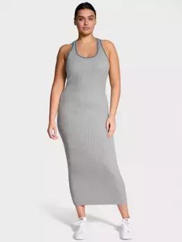 Роскошное длинное платье-комбинация косой вязки Victoria'S Secret, цвет Heather Grey