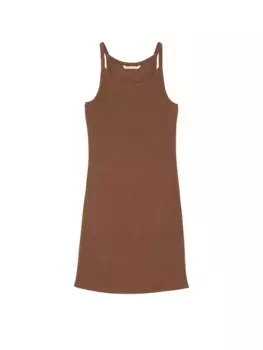 Роскошное мини-платье-комбинация из модала в рубчик Victoria'S Secret, цвет MOUSSE