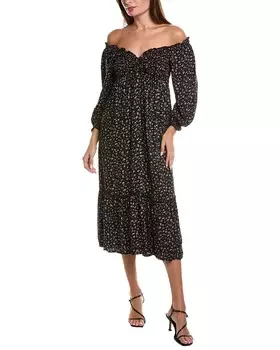 Роскошное платье миди Saltwater Saltwater Luxe, черный