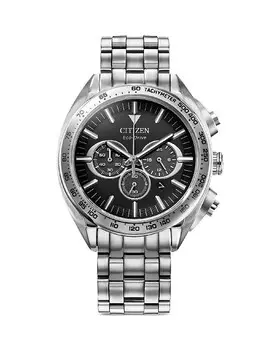 Роскошные часы Citizen Eco-Drive Sport, 43 мм, черный
