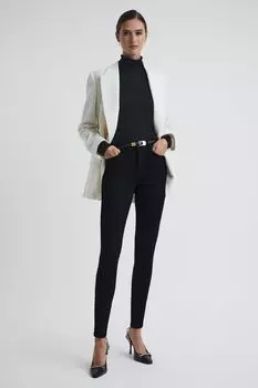 Роскошные джинсы скинни со средней посадкой Reiss, черный
