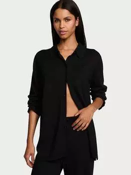 Роскошные кремовые трикотажные брюки для дома Victoria'S Secret, черный