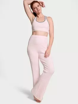 Роскошные расклешенные брюки для отдыха с косичной вязкой Victoria'S Secret, розовый