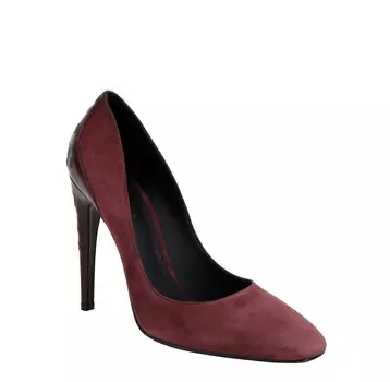 Роскошные женские замшевые туфли на каблуке Bottega Veneta, цвет Dark Rose