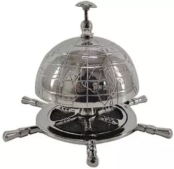 Роскошный декоративный настольный колокольчик Casa Padrino, серебро, 18 x В. 12 см - Аксессуары для отелей