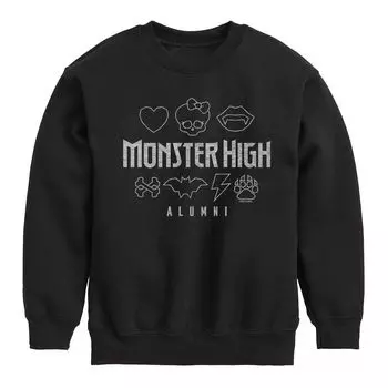 Роскошный флисовый свитшот для выпускников Monster High для мальчиков 8–20 лет Licensed Character, черный