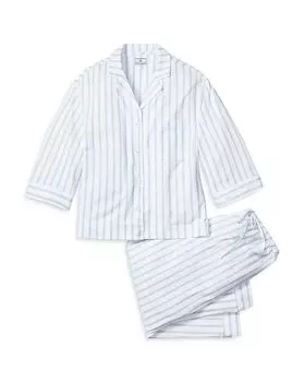 Роскошный комплект пижамы с широкими брюками из пима-хлопка Petite Plume, белый