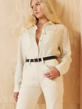 Роскошный кожаный ремень Levi's, черный