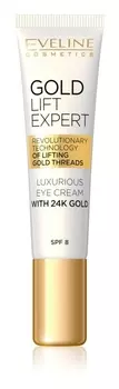 Роскошный крем для глаз и век с 24-каратным золотом Eveline Cosmetics Gold Lift Expert