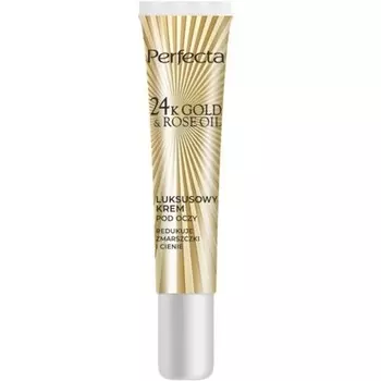 Роскошный крем для кожи вокруг глаз против морщин с 24-каратным золотом и маслом розы Markenlos