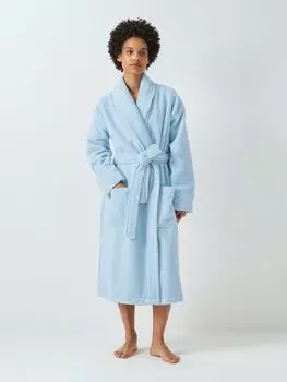 Роскошный махровый халат John Lewis синий