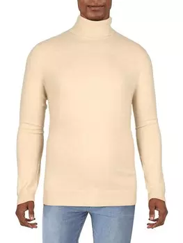 Роскошный мужской кашемировый свитер с высоким воротником Club Room, цвет Oatmeal Heather