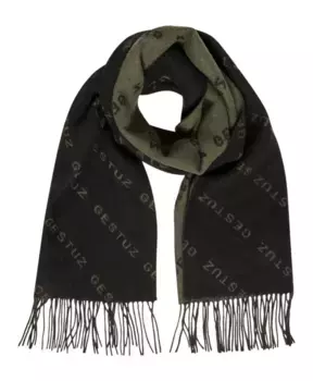 Роскошный шарф из шерстяной ткани Gestuz, черный