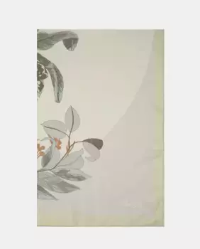 РОСКОШНЫЙ ШАРФ С ЦВЕТОЧНО-ЛЕОПАРДОВЫМ ПРИНТОМ LIUJO, натуральный