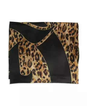 Роскошный шелковый шарф для женщин. Just Cavalli, черный