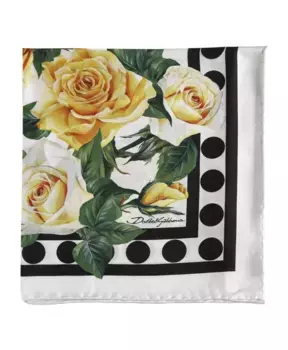 Роскошный шелковый шарф Dolce & Gabbana, мультиколор