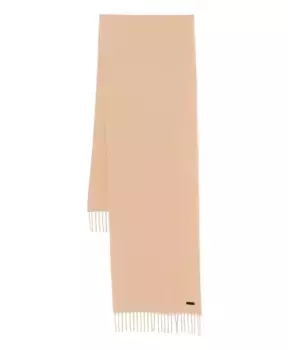 Роскошный шерстяной шарф производства Италии. Hugo Boss, бежевый