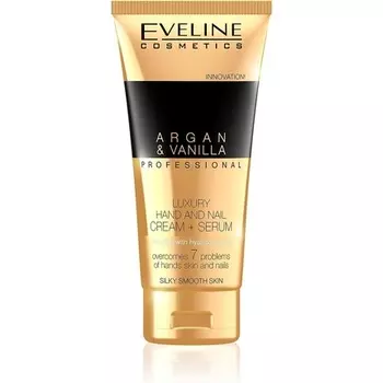 Роскошный увлажняющий восстанавливающий крем для рук и ногтей «Аргана и ваниль» 100 мл, Eveline Cosmetics
