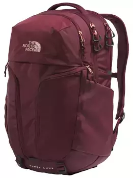 Роскошный женский рюкзак The North Face Surge, цвет Alpine Plum/Brnt Crl Mtlc