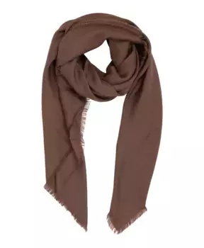 Роскошный зимний шерстяной шелковый шарф с логотипом Moschino, коричневый