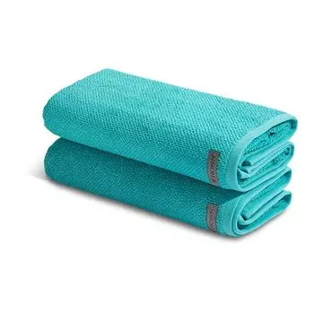 Ross Selection - 2 полотенца для душа из органического хлопка - в наборе из натуральных волокон органического производства, высокая впитывающая способность, устойчивое и экологическое производство., бирюзовый