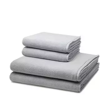 Ross Sensual Skin 2 полотенца и 2 банных полотенца - в наборе из махровой ткани, обработанной маслом алоэ вера, без химических добавок, с высокой впитывающей способностью и особенно простой в уходе., серебро